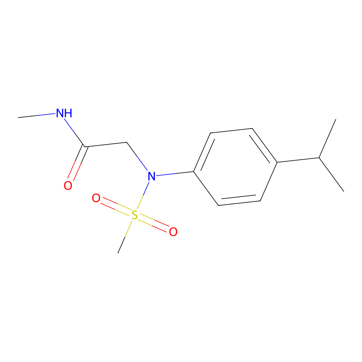 N-methyl-2-(N-methylsulfonyl-4-propan-2-ylanilino)acetamide molecular structure, CAS 363580-78-3