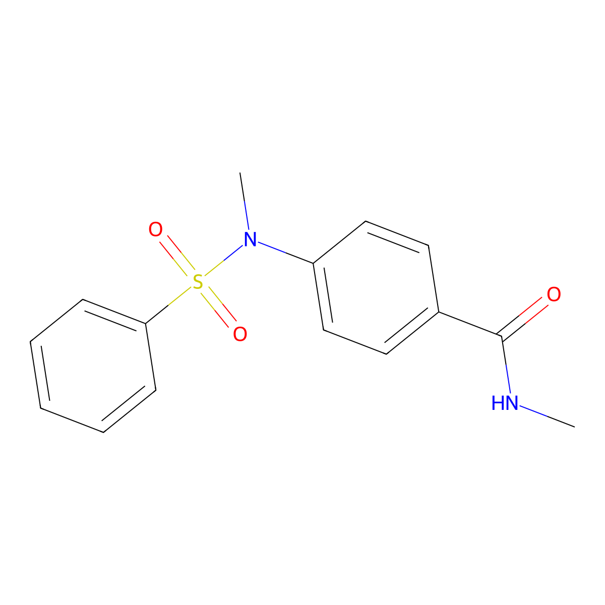 4-[benzenesulfonyl(methyl)amino]-N-methylbenzamide molecular structure, CAS 363582-07-4