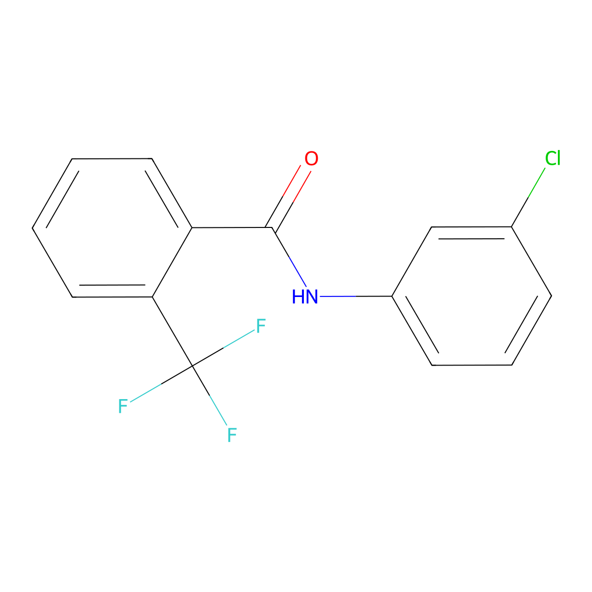 N-(3-chlorophenyl)-2-(trifluoromethyl)benzamide molecular structure, CAS 363590-24-3