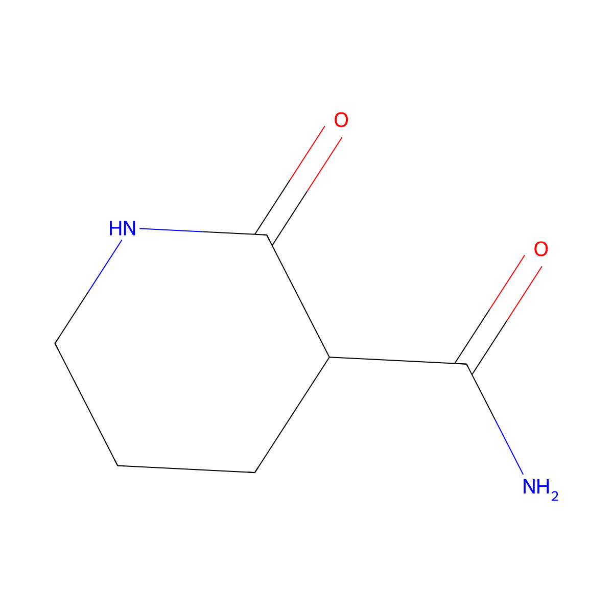 2-Oxopiperidine-3-carboxamide molecular structure, CAS 363590-38-9