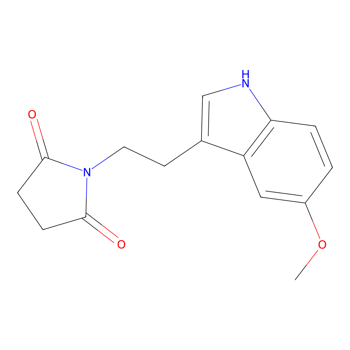 1-[2-(5-methoxy-1H-indol-3-yl)ethyl]-2,5-pyrrolidinedione molecular structure, CAS 363590-48-1
