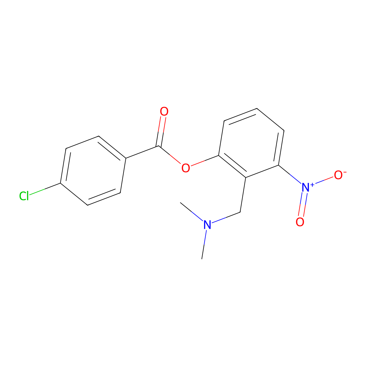 2-[(Dimethylamino)methyl]-3-nitrophenyl 4-chlorobenzoate molecular structure, CAS 363590-52-7