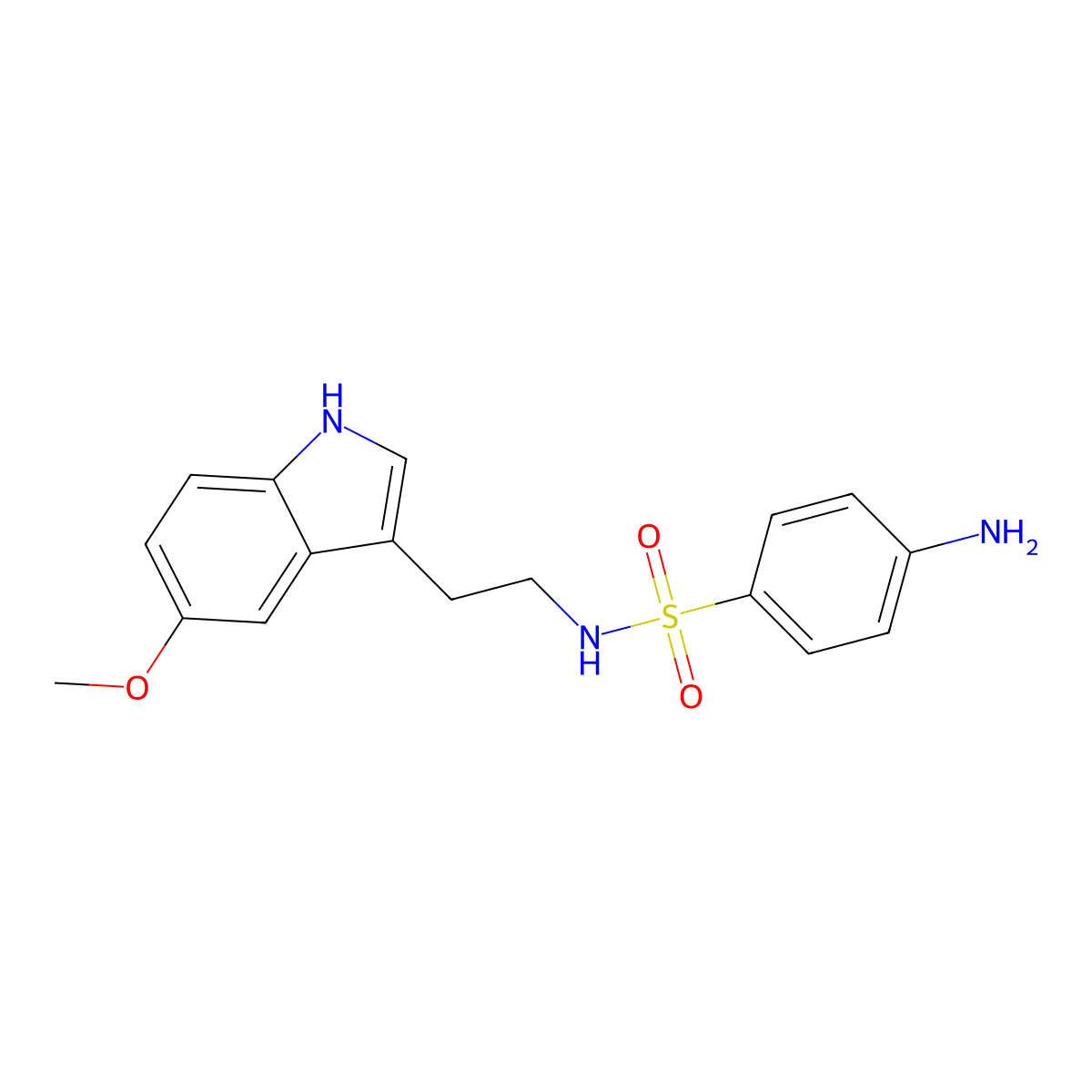 4-amino-N-[2-(5-methoxy-1H-indol-3-yl)ethyl]benzenesulfonamide molecular structure, CAS 363590-60-7
