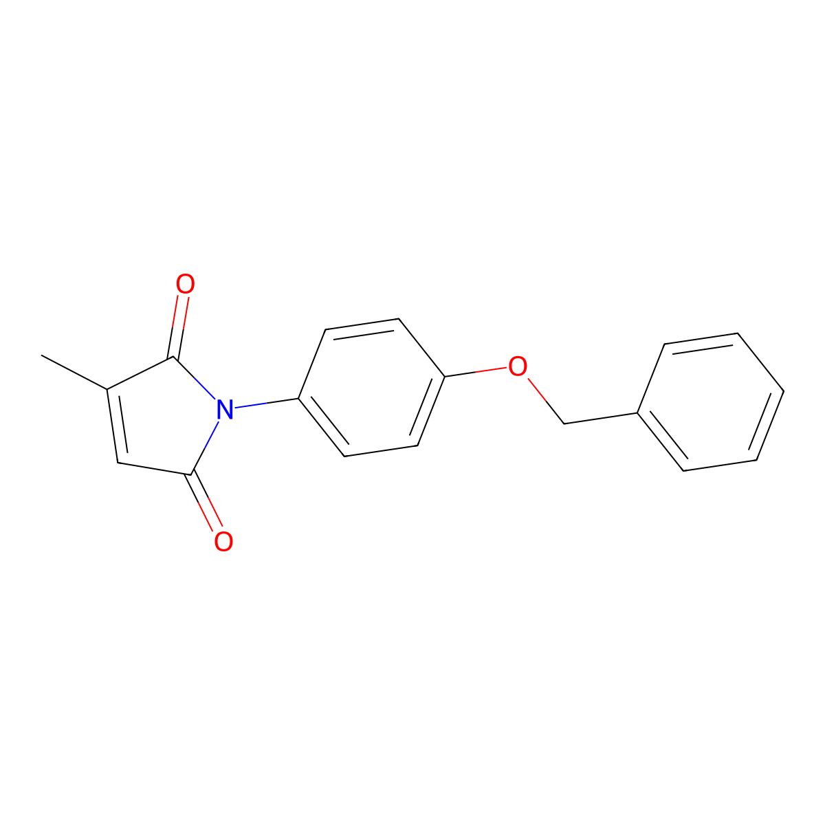 3-Methyl-1-(4-phenylmethoxyphenyl)pyrrole-2,5-dione molecular structure, CAS 363590-65-2