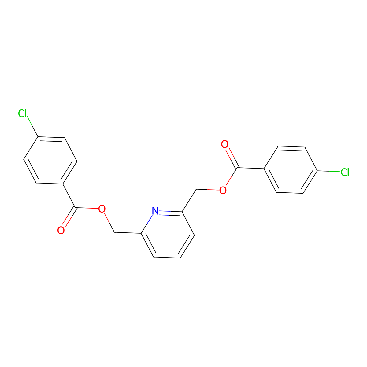 2,6-Pyridinediylbis(methylene) bis(4-chlorobenzoate) molecular structure, CAS 363590-72-1