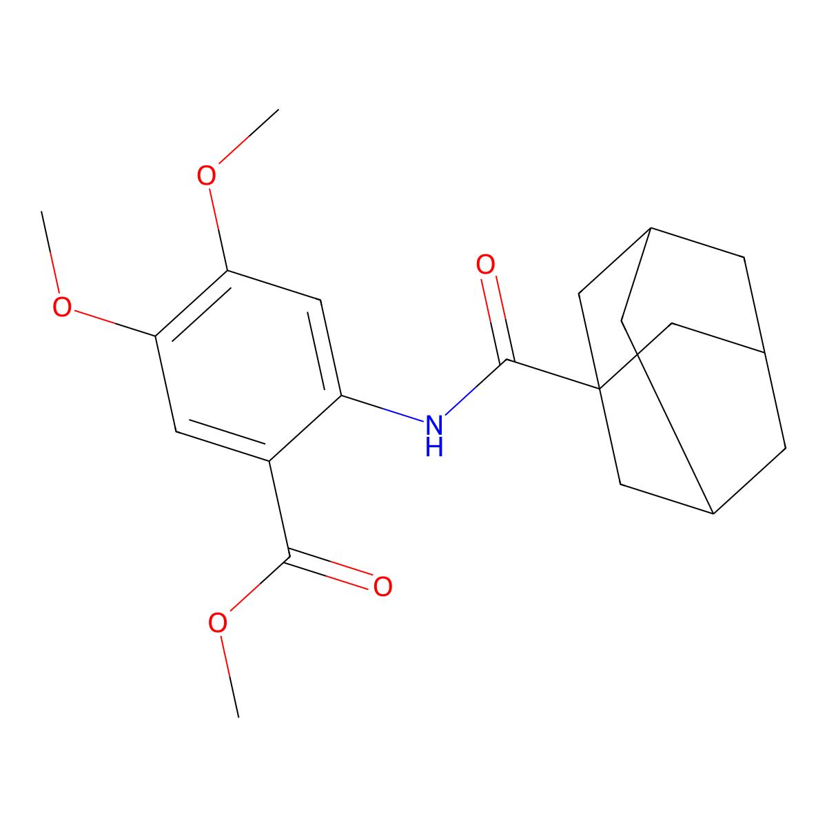 Methyl 2-(adamantane-1-carbonylamino)-4,5-dimethoxybenzoate molecular structure, CAS 363590-74-3