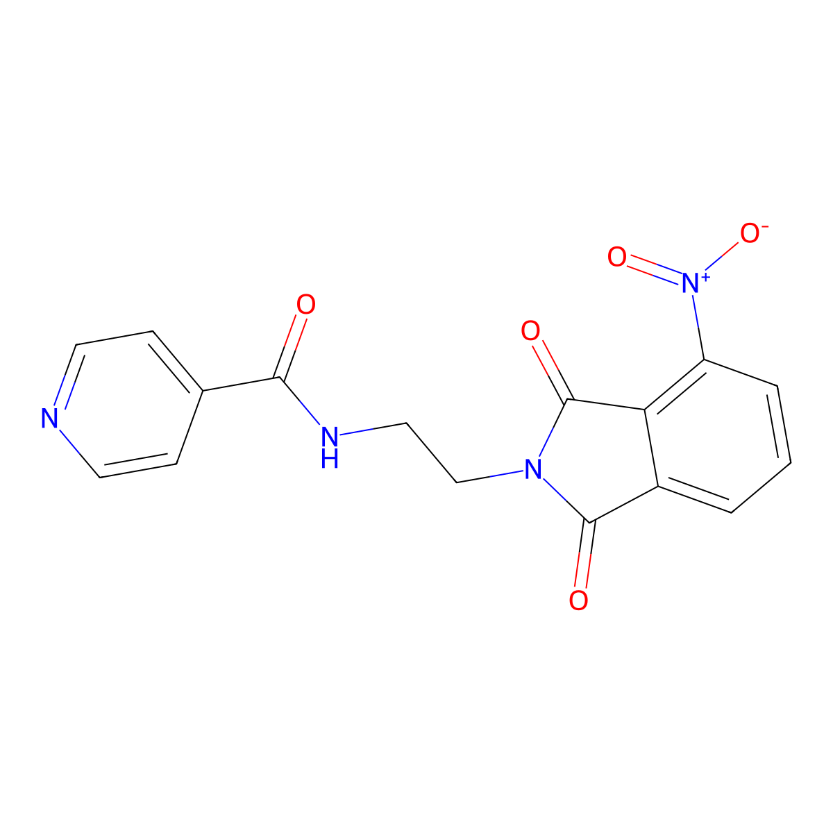 N-[2-(4-nitro-1,3-dioxoisoindol-2-yl)ethyl]pyridine-4-carboxamide molecular structure, CAS 363590-94-7