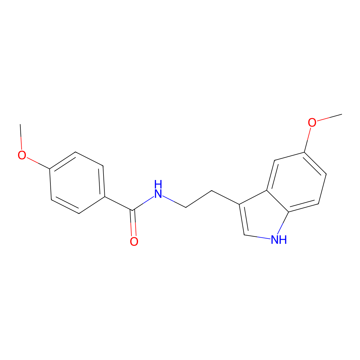 4-methoxy-N-[2-(5-methoxy-1H-indol-3-yl)ethyl]benzamide molecular structure, CAS 363590-98-1