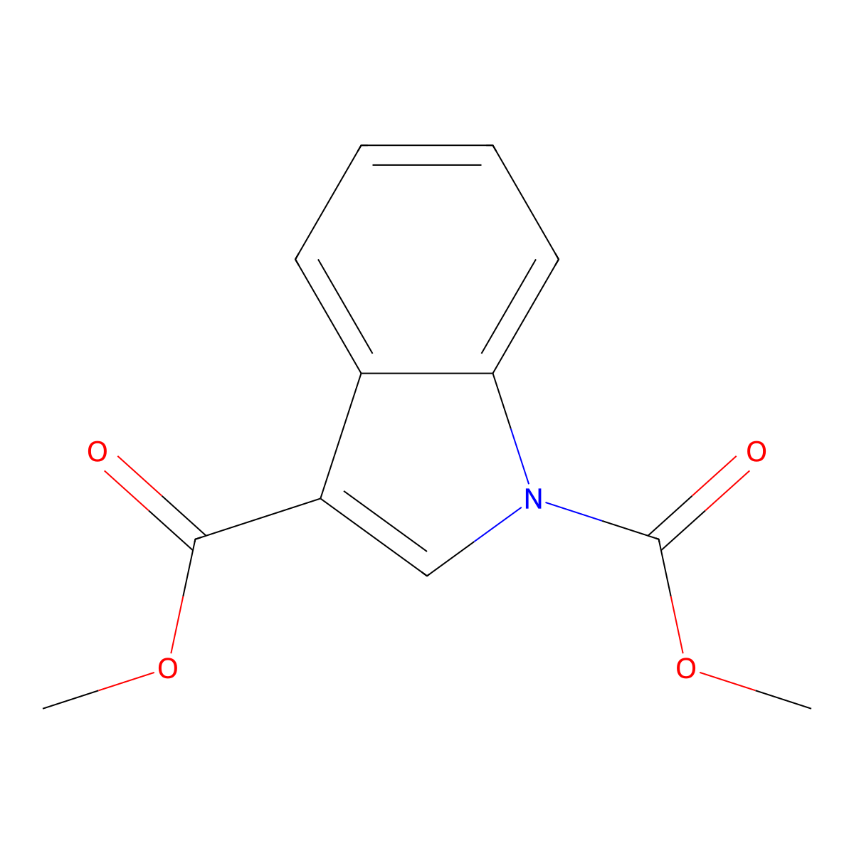 dimethyl 1H-indole-1,3-dicarboxylate molecular structure, CAS 363591-06-4