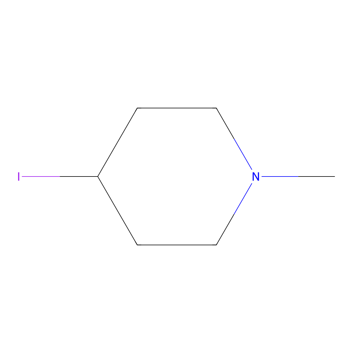 4-Iodo-1-methylpiperidine molecular structure, CAS 363593-53-7