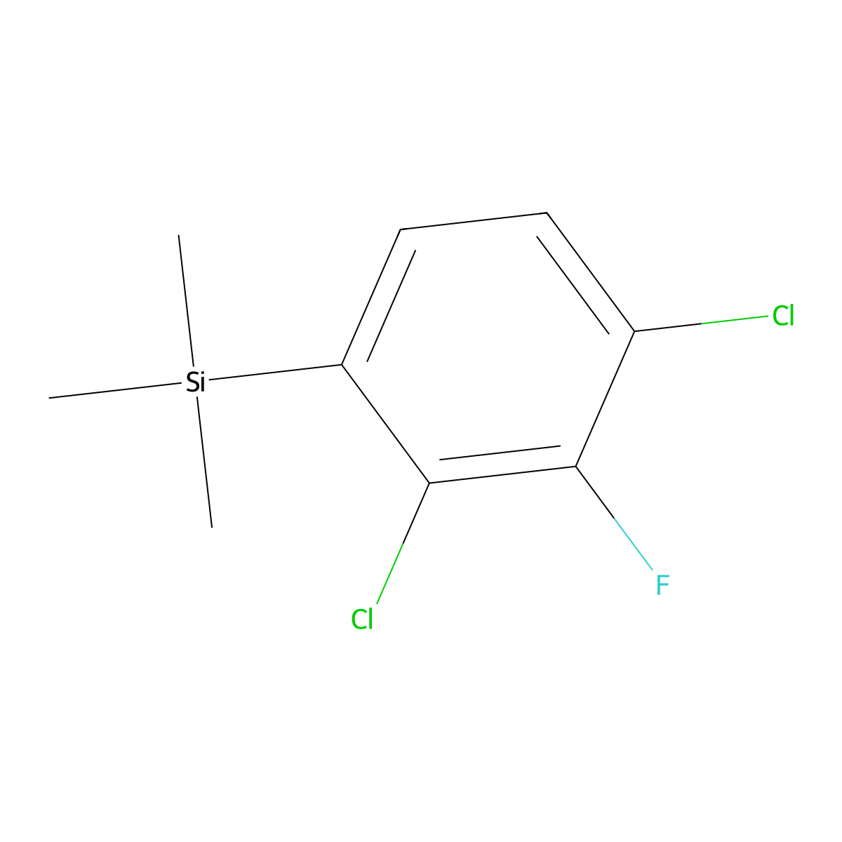 (2,4-Dichloro-3-fluorophenyl)trimethylsilane molecular structure, CAS 363598-50-9