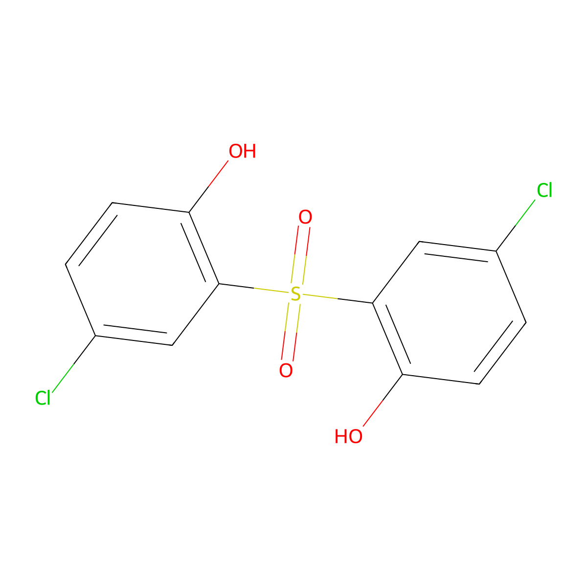 4-Chloro-2-[(5-chloro-2-hydroxyphenyl)sulfonyl]phenol molecular structure, CAS 3636-29-1