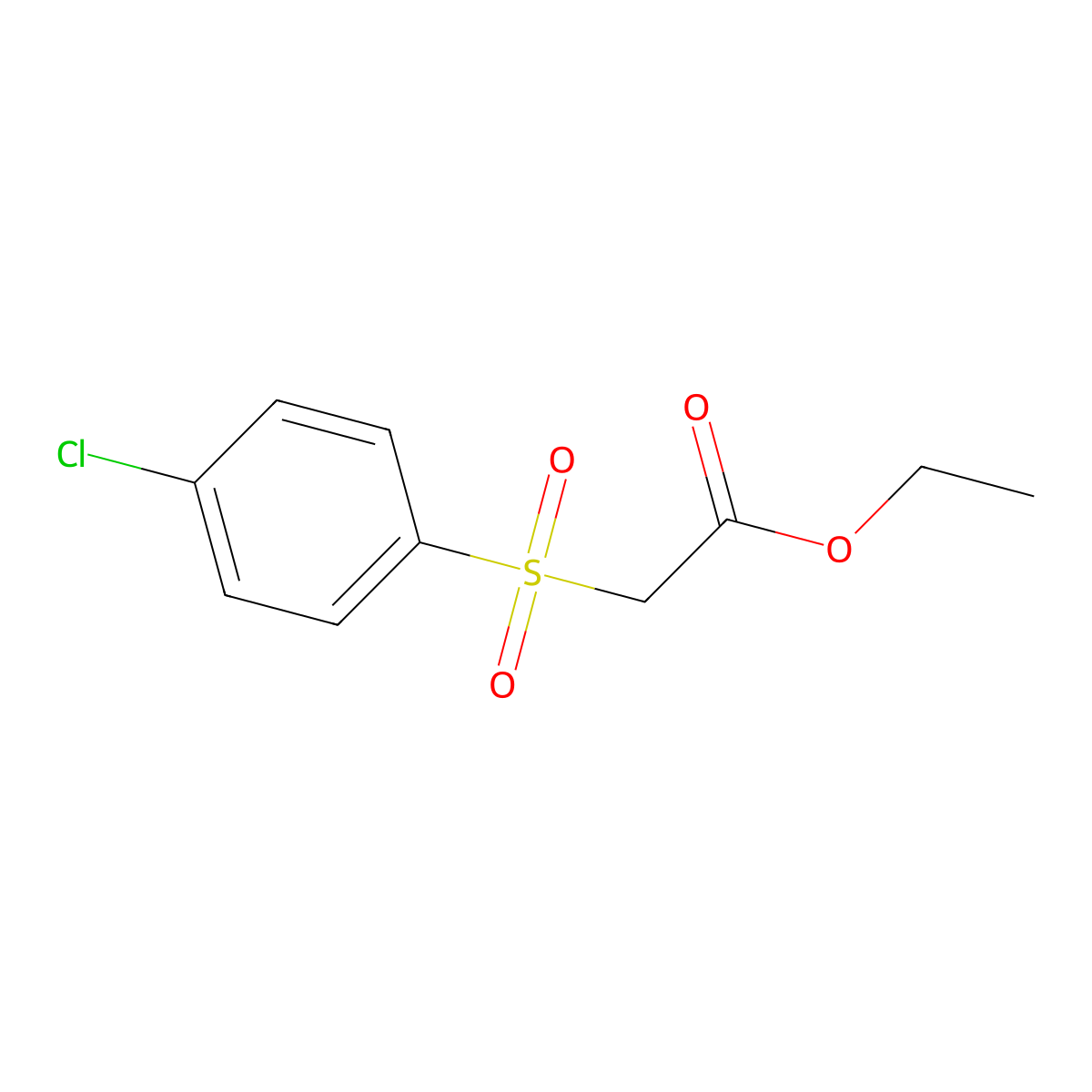 Ethyl [(4-chlorophenyl)sulfonyl]acetate molecular structure, CAS 3636-65-5