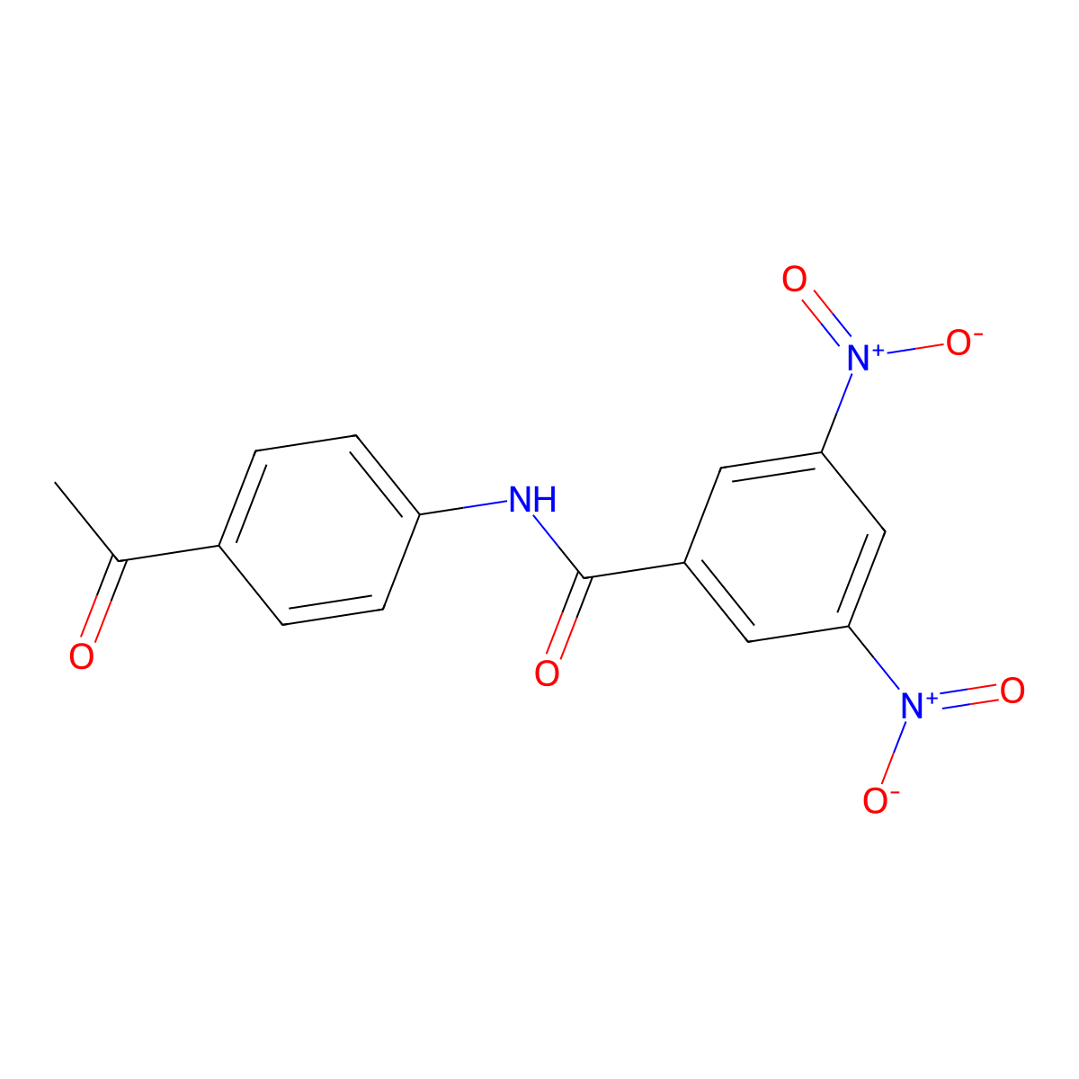 N-(4-acetylphenyl)-3,5-dinitrobenzamide molecular structure, CAS 36360-15-3