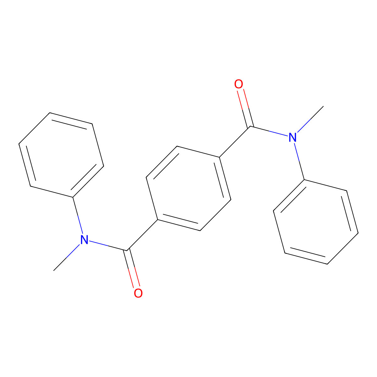 N,N'-dimethyl-N,N'-diphenylbenzene-1,4-dicarboxamide molecular structure, CAS 36360-29-9
