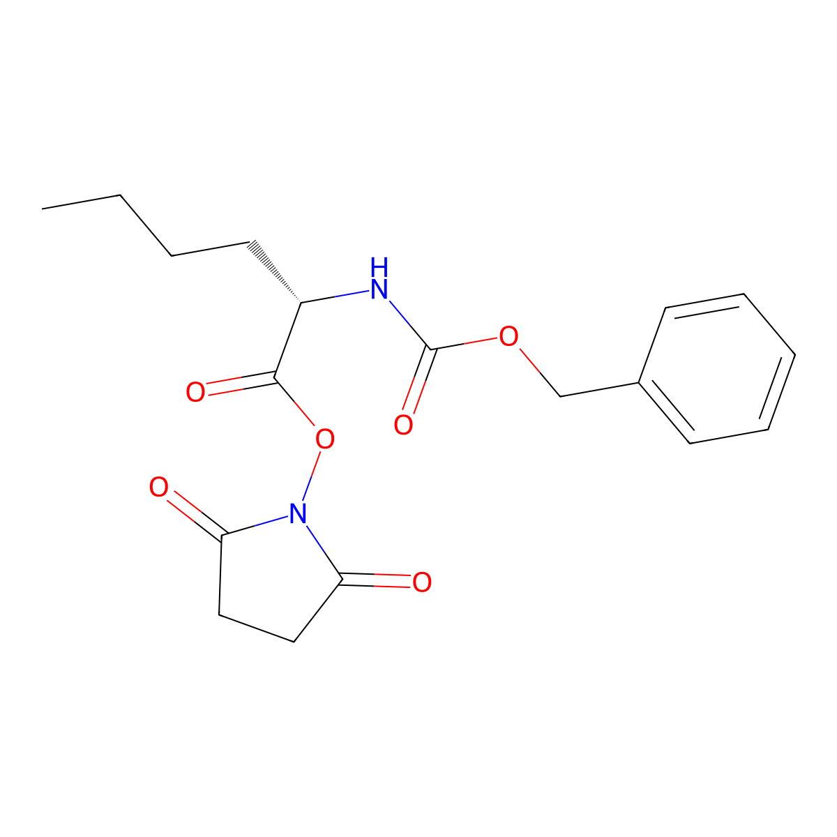 Z-Nle-osu molecular structure, CAS 36360-62-0