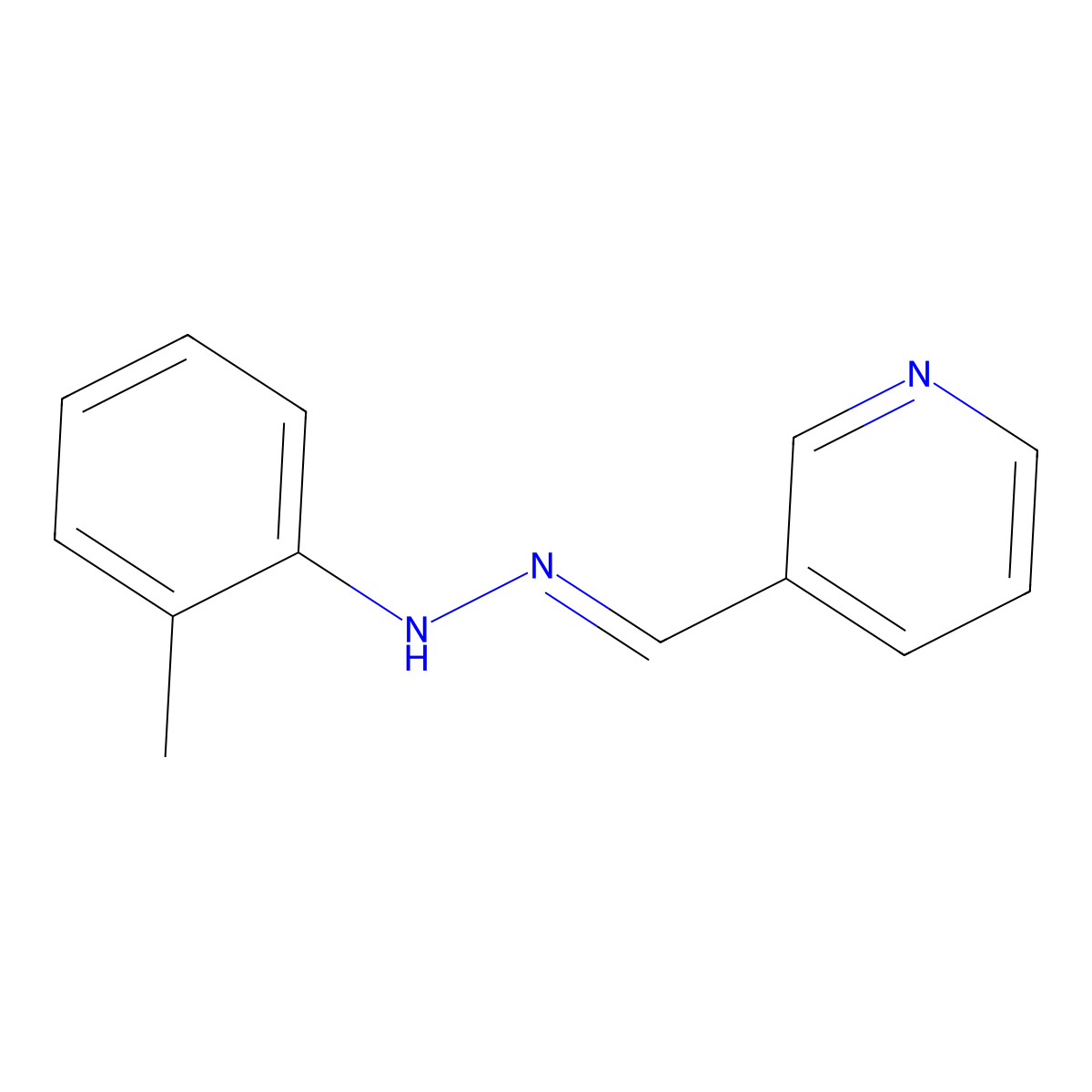 3-((2-(2-Methylphenyl)hydrazin-1-ylidene)methyl)pyridine molecular structure, CAS 363605-78-1