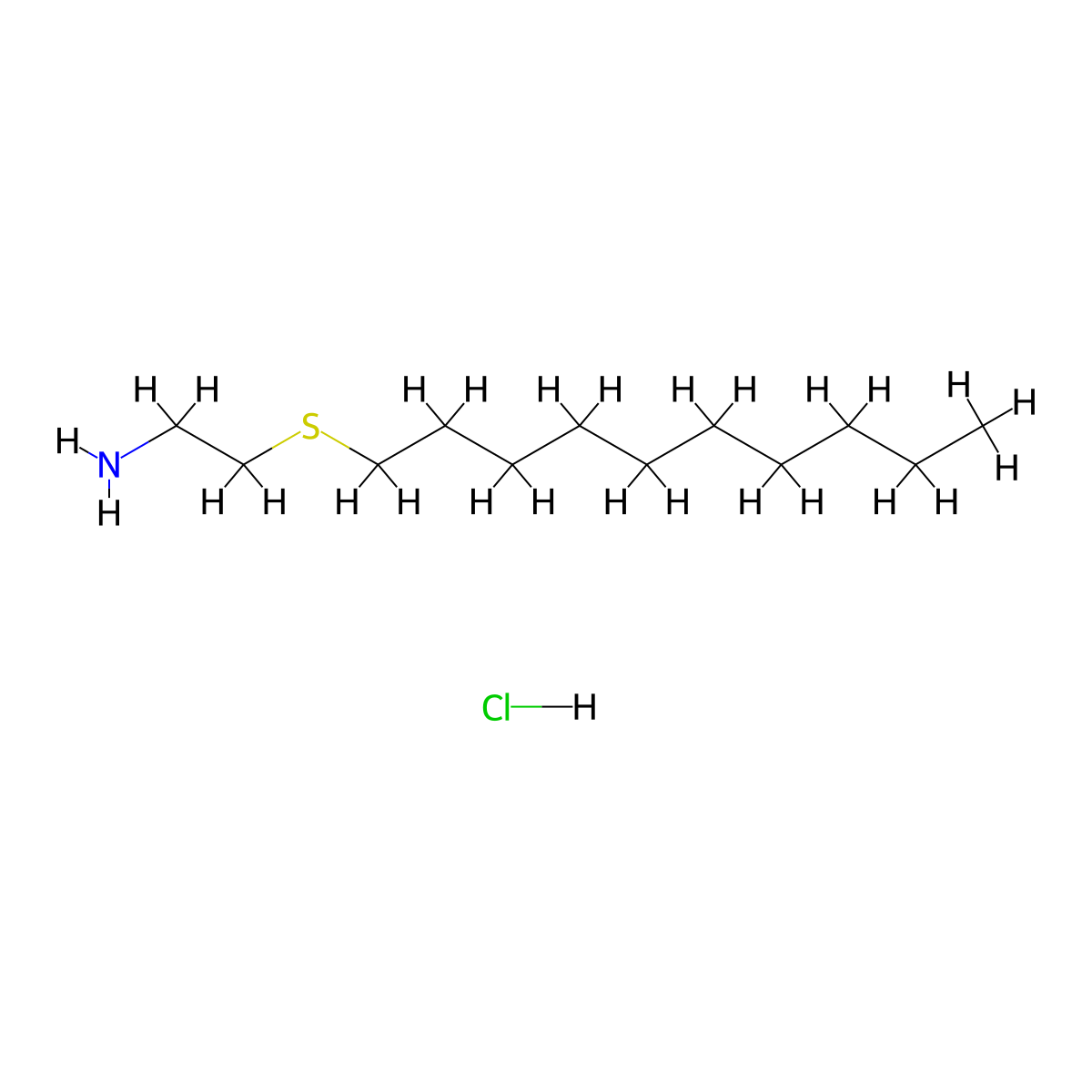 2-(Decylthio)ethanamine hydrochloride molecular structure, CAS 36362-09-1