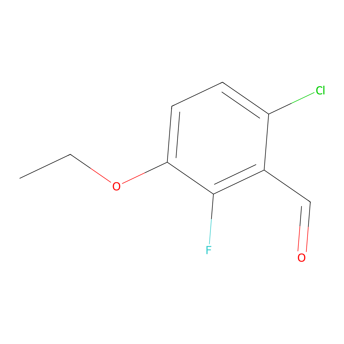 6-Chloro-3-ethoxy-2-fluorobenzaldehyde molecular structure, CAS 363620-21-7