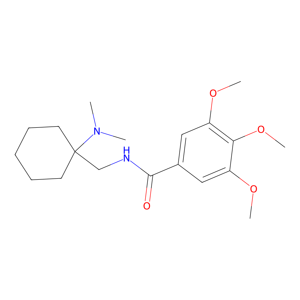N-[[1-(dimethylamino)cyclohexyl]methyl]-3,4,5-trimethoxybenzamide molecular structure, CAS 363626-74-8