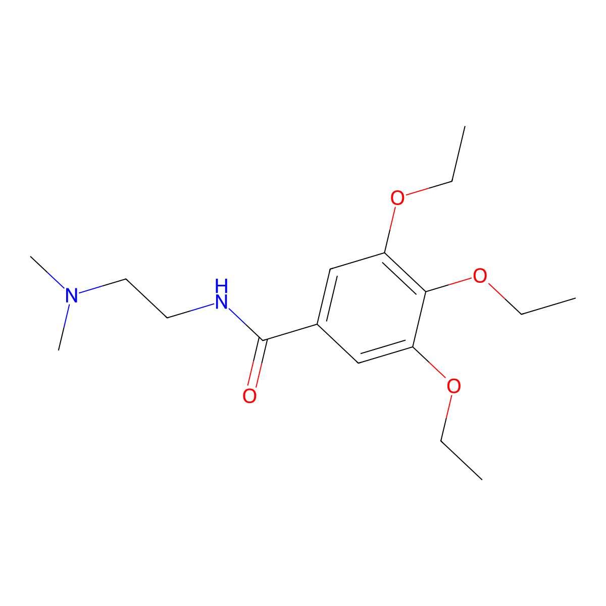 N-[2-(dimethylamino)ethyl]-3,4,5-triethoxybenzamide molecular structure, CAS 363628-00-6