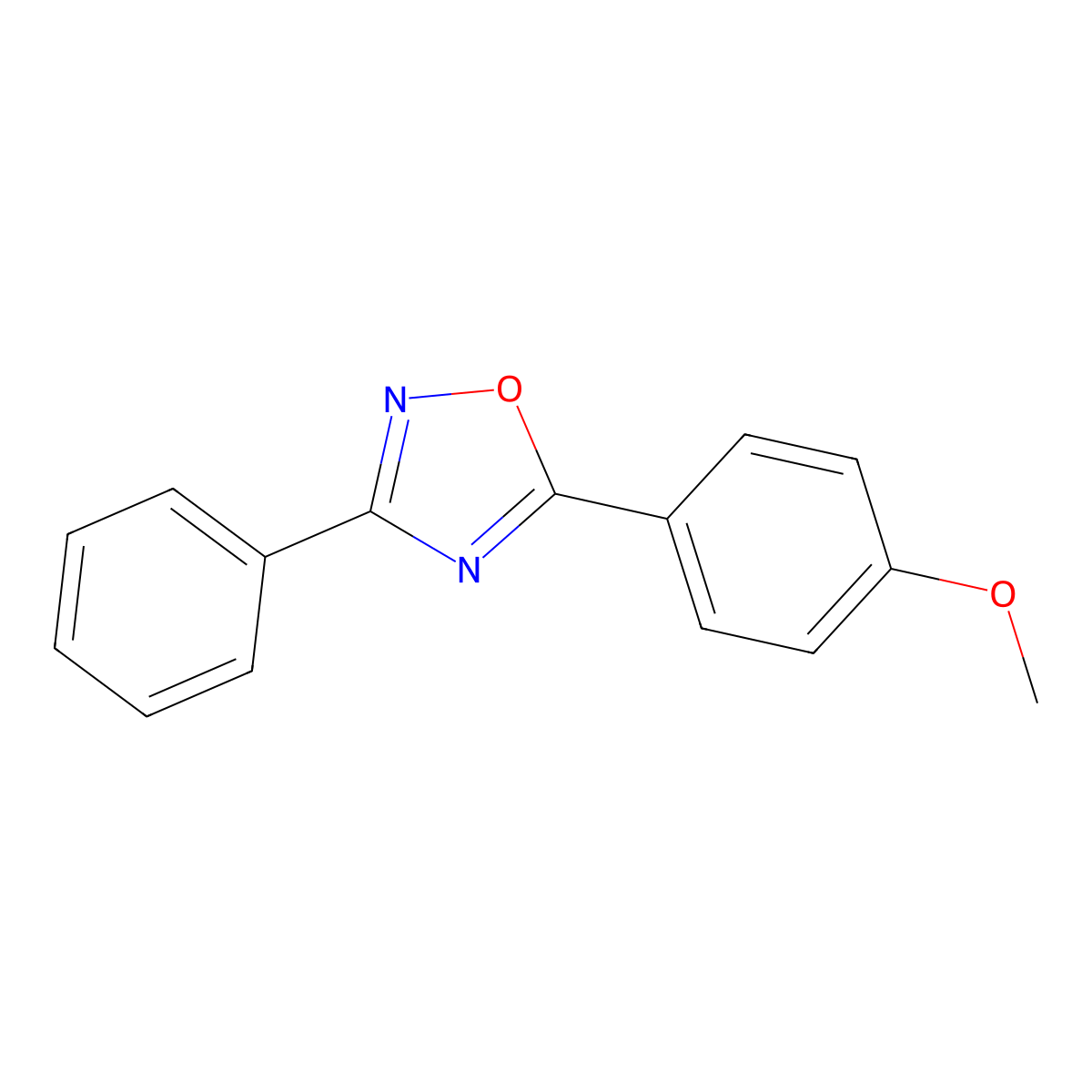 5-(4-Methoxyphenyl)-3-phenyl-1,2,4-oxadiazole molecular structure, CAS 36364-17-7