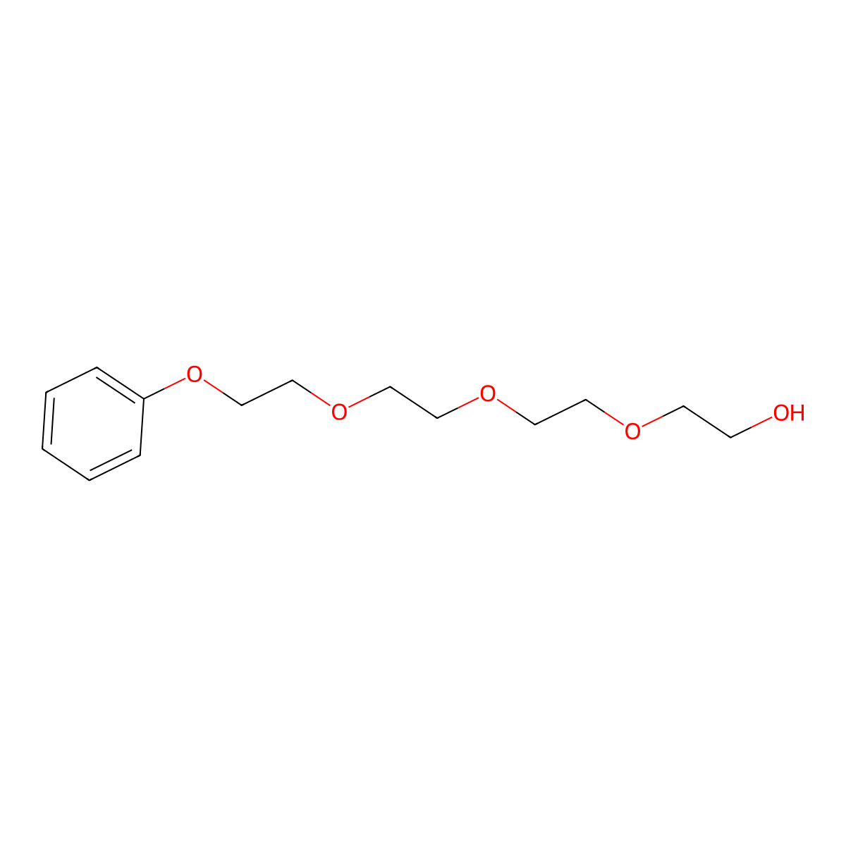 2-(2-(2-(2-Phenoxyethoxy)ethoxy)ethoxy)ethanol molecular structure, CAS 36366-93-5