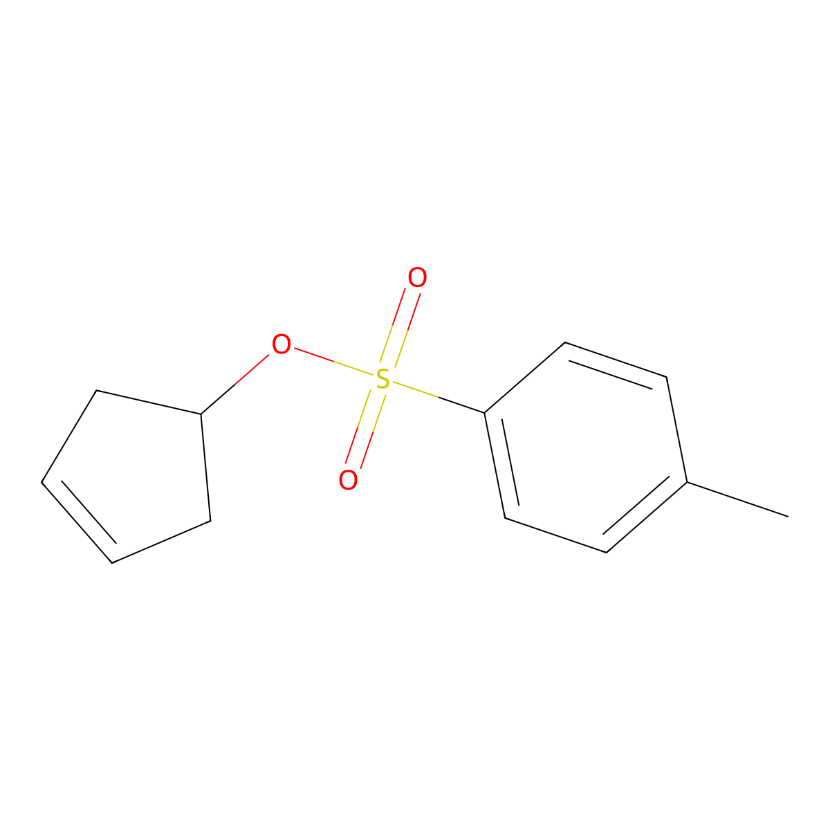 Cyclopent-3-en-1-yl 4-methylbenzenesulfonate molecular structure, CAS 36367-85-8