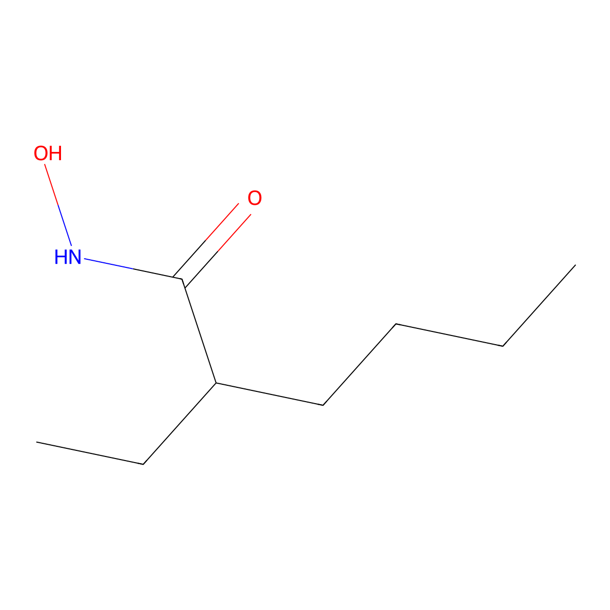 2-ethyl-N-hydroxyhexanamide molecular structure, CAS 36369-08-1