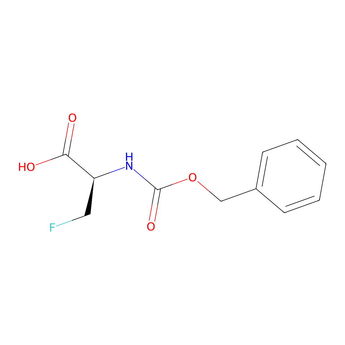 (2R)-2-{[(benzyloxy)carbonyl]amino}-3-fluoropropanoic acid molecular structure, CAS 36369-34-3