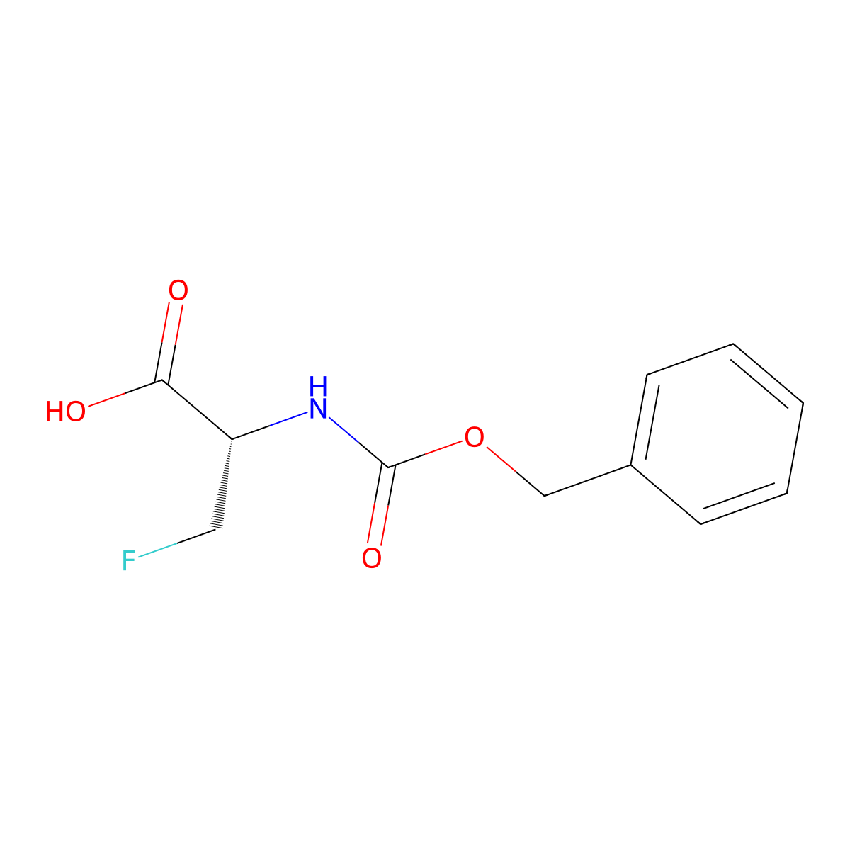 (S)-2-(((Benzyloxy)carbonyl)amino)-3-fluoropropanoic acid molecular structure, CAS 36369-37-6