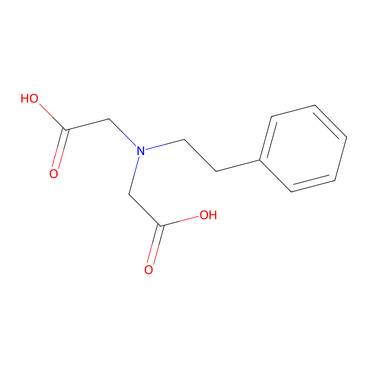 N-(2-phenylethyl)iminodiacetic acid molecular structure, CAS 36369-62-7