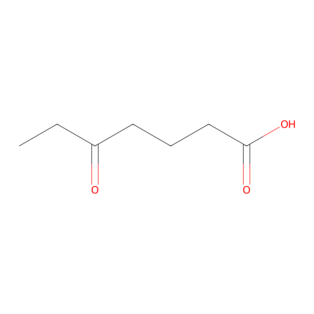 5-Oxoheptanoic acid molecular structure, CAS 3637-13-6