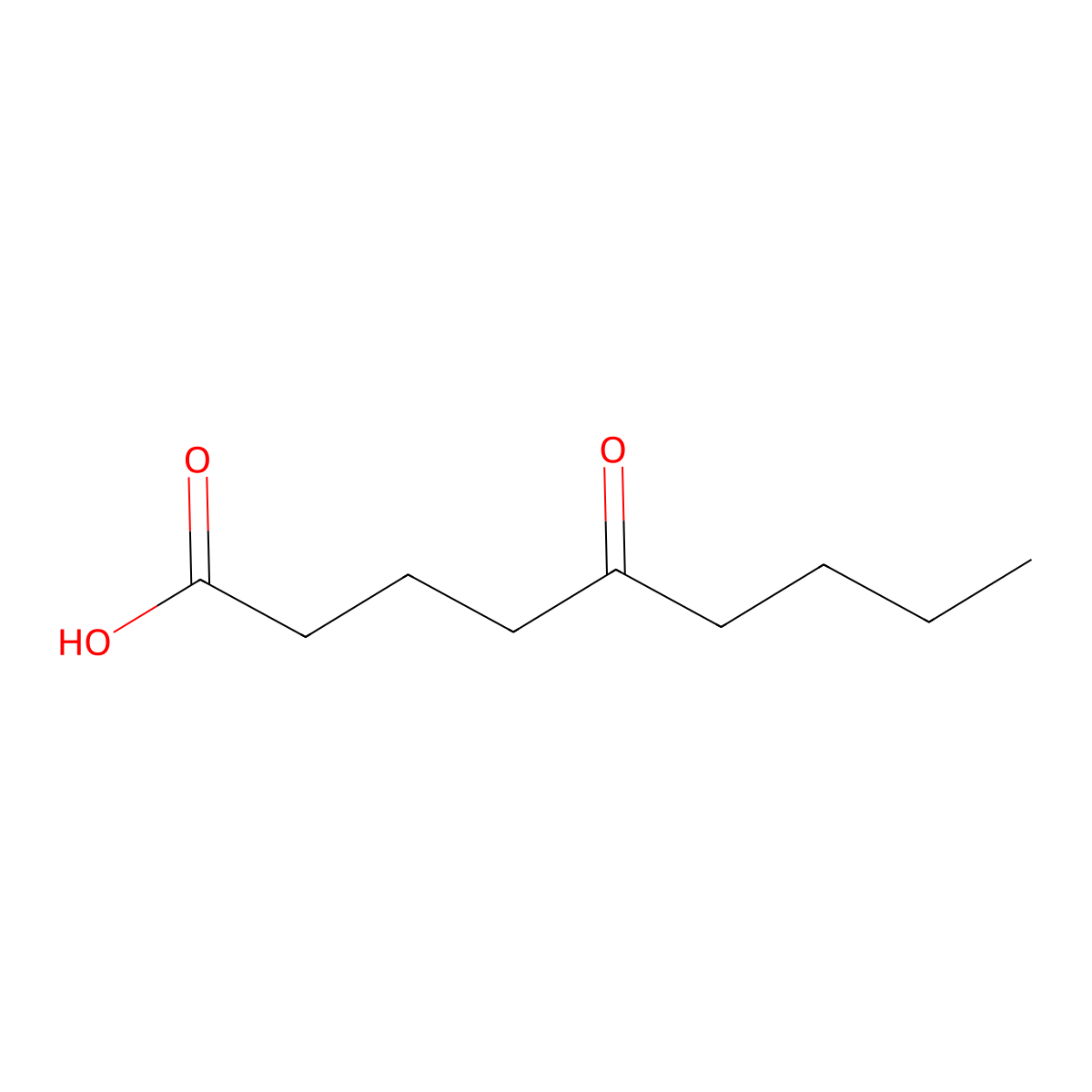 5-Oxononanoic acid molecular structure, CAS 3637-15-8