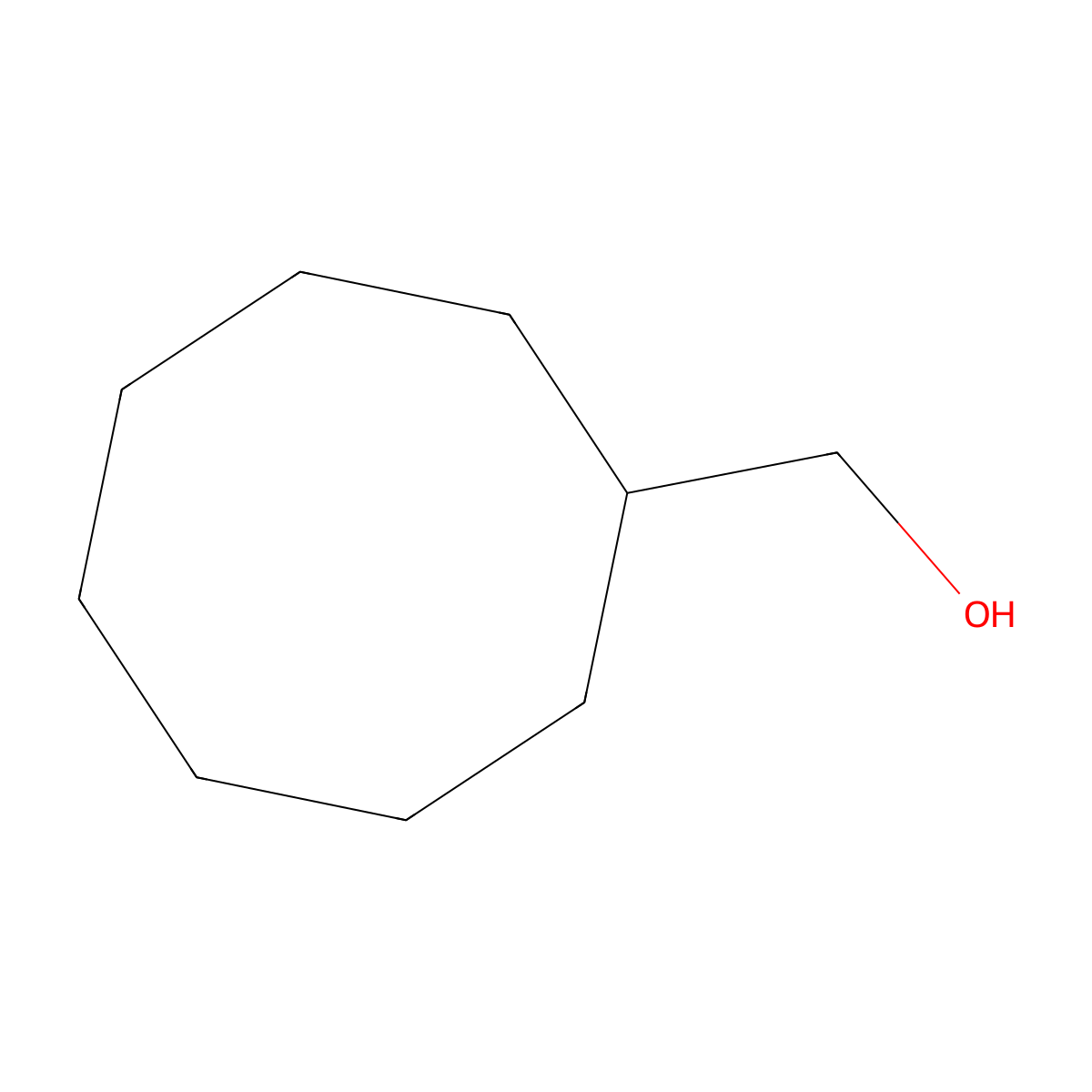 Cyclooctanemethanol molecular structure, CAS 3637-63-6