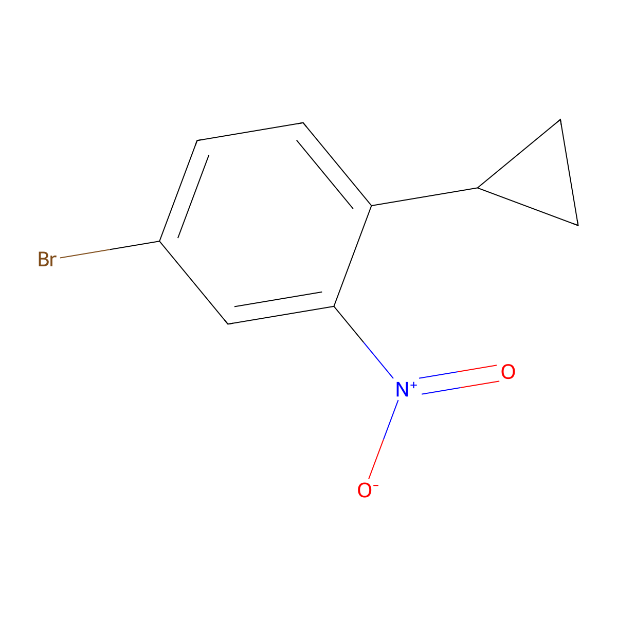 4-Bromo-1-cyclopropyl-2-nitrobenzene molecular structure, CAS 36372-59-5