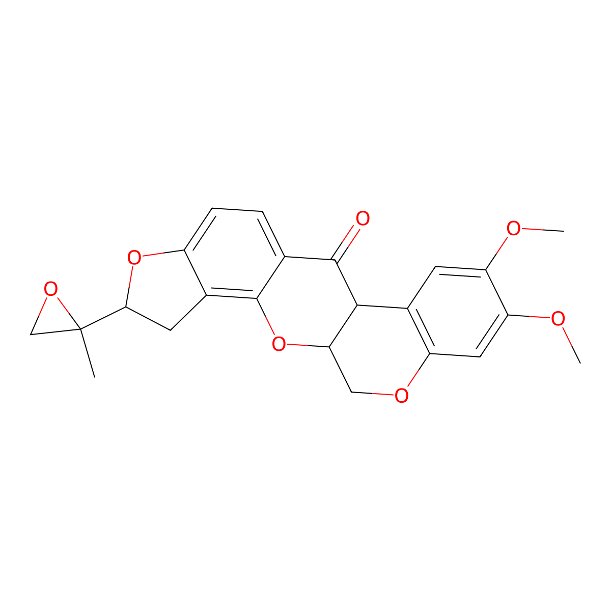 6',7'-Epoxyrotenone molecular structure, CAS 36375-25-4