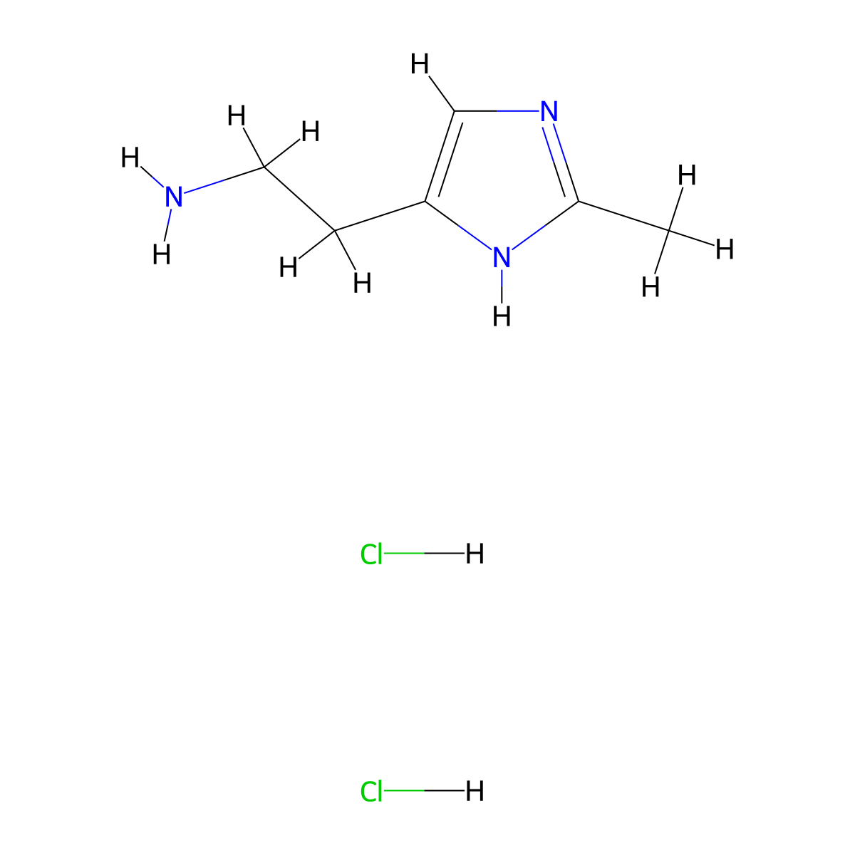 2-Methylhistamine dihydrochloride molecular structure, CAS 36376-45-1
