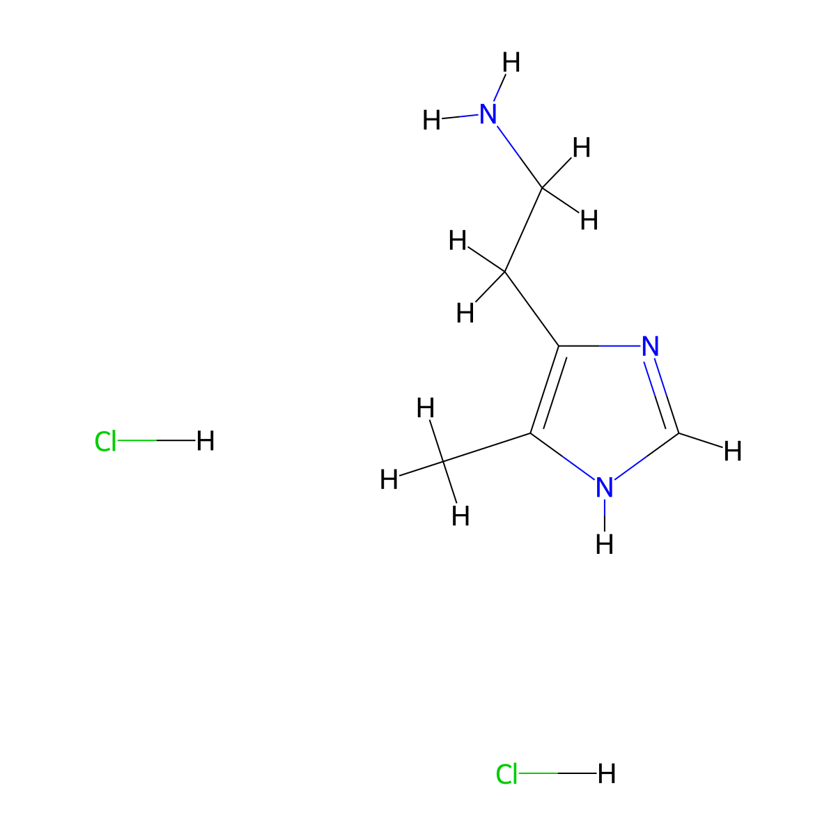 2-(5-methyl-1H-imidazol-4-yl)ethan-1-amine dihydrochloride molecular structure, CAS 36376-47-3