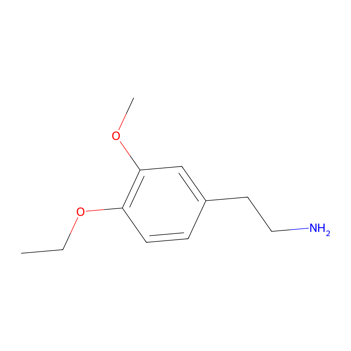 4-Ethoxy-3-methoxyphenethylamine molecular structure, CAS 36377-59-0