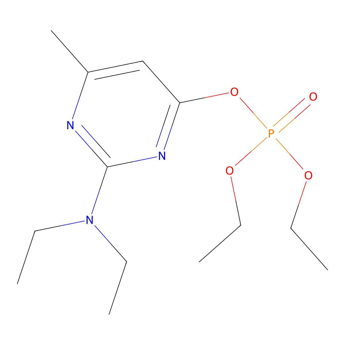 Pirimiphos-ethyl O-analog molecular structure, CAS 36378-61-7