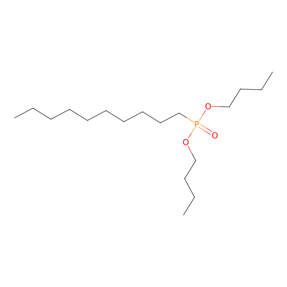 Phosphonic acid, decyl-, dibutyl ester molecular structure, CAS 36378-71-9