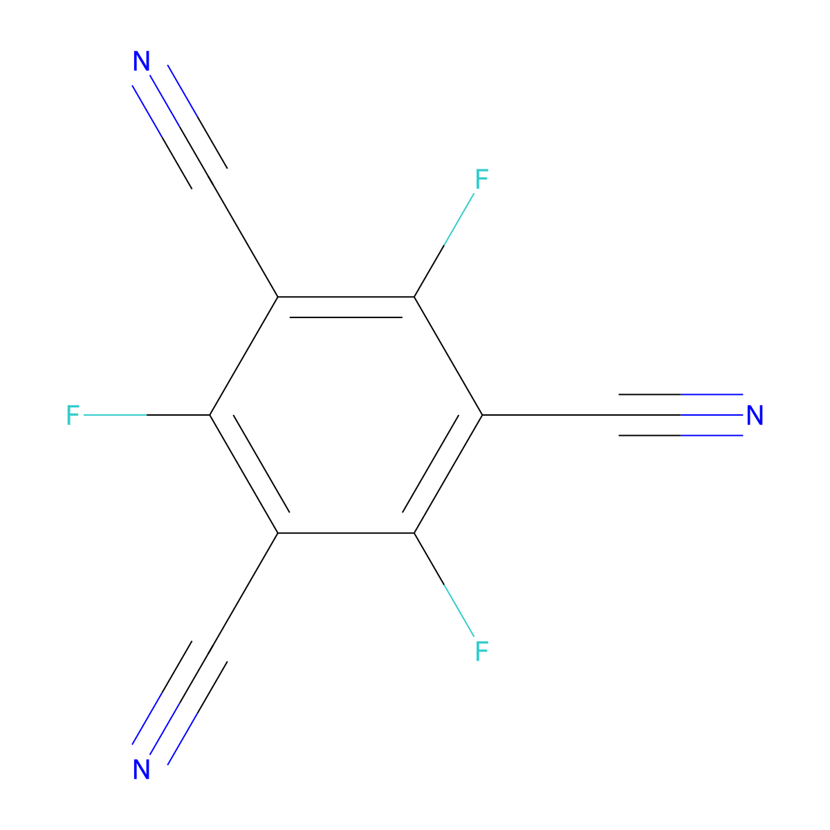 2,4,6-Trifluorobenzene-1,3,5-tricarbonitrile molecular structure, CAS 3638-97-9