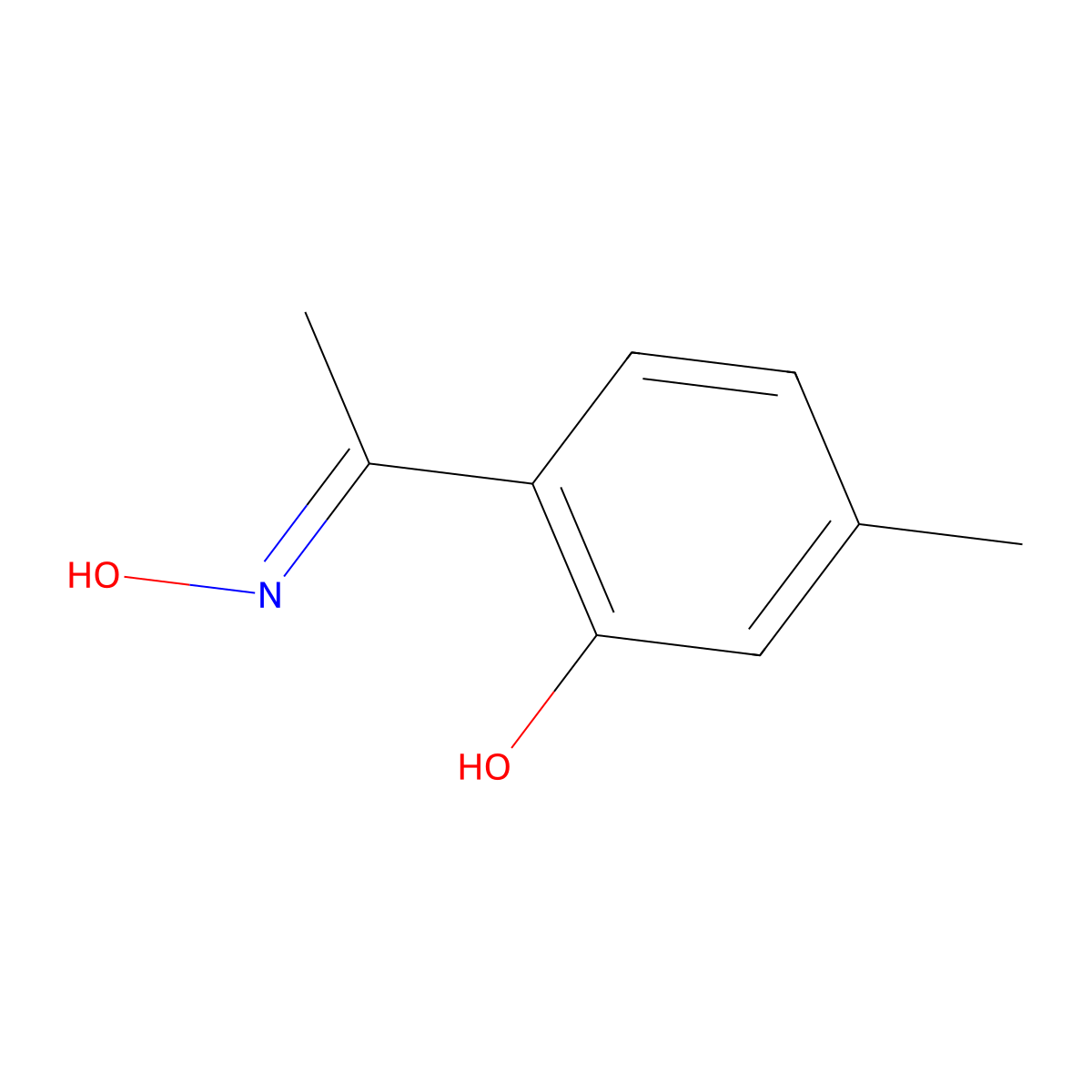 Ethanone, 1-(2-hydroxy-4-methylphenyl)-, oxime molecular structure, CAS 36380-97-9