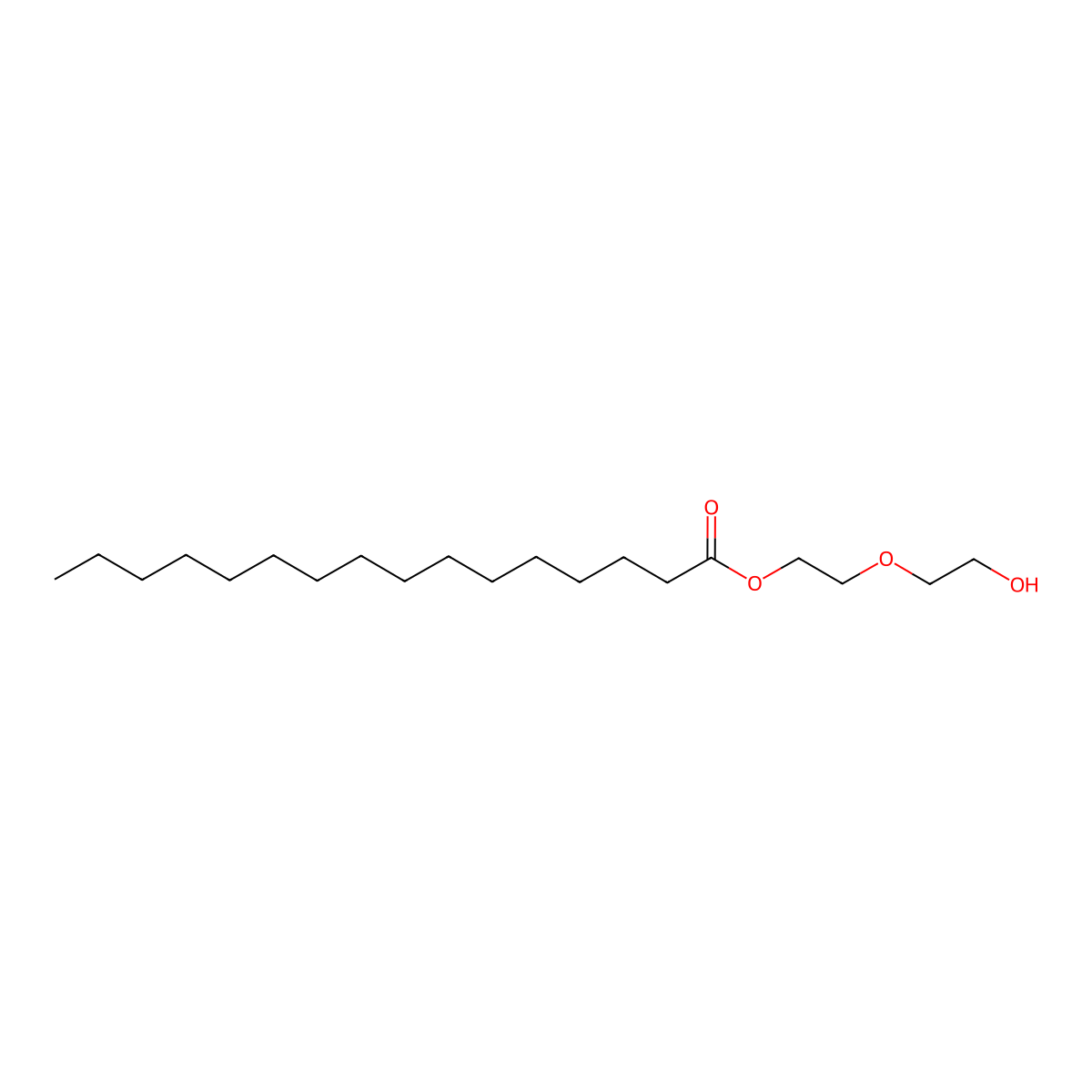 2-(2-Hydroxyethoxy)ethyl palmitate molecular structure, CAS 36381-62-1