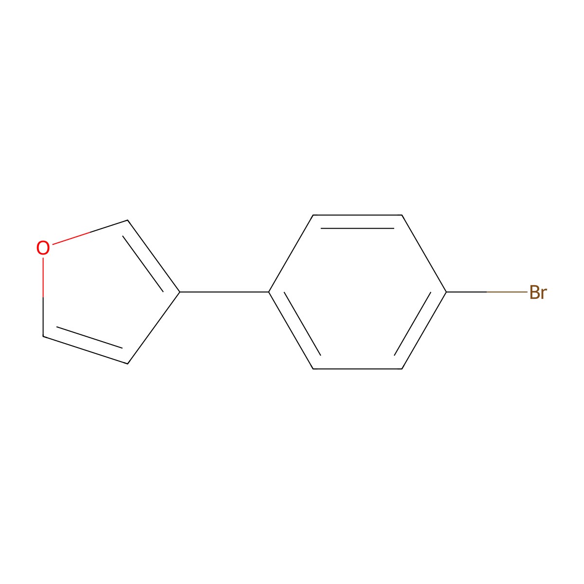 3-(4-Bromophenyl)furan molecular structure, CAS 36381-94-9