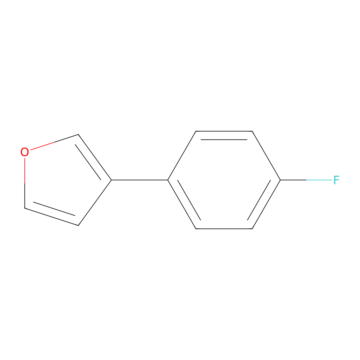 3-(4-Fluorophenyl)furan molecular structure, CAS 36381-95-0