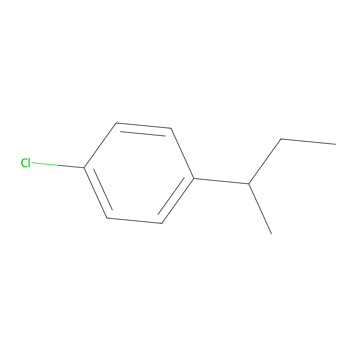 Benzene, 1-chloro-4-(1-methylpropyl)- molecular structure, CAS 36383-14-9