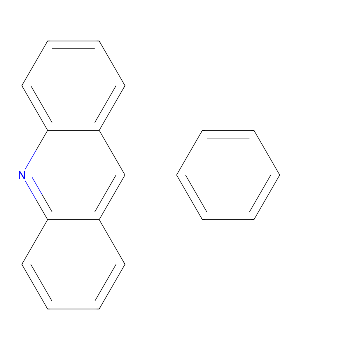Acridine, 9-(4-methylphenyl)- molecular structure, CAS 36388-29-1