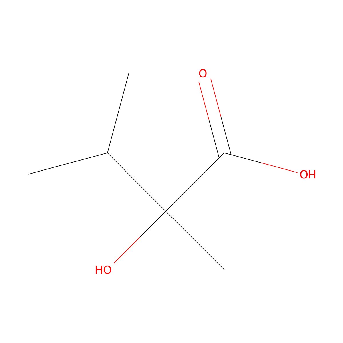 2-Hydroxy-2,3-dimethylbutanoic acid molecular structure, CAS 3639-20-1